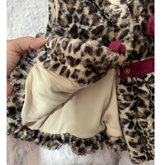 Little Lass Size 18 Mos. Leopard cheetah Button Up Vest Jacket - Picture 3 of 6
